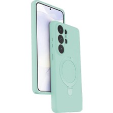 Aslanoğlu Store Samsung Galaxy S26 Ultra Regal Magsafe Standlı Kapak - Su Yeşili