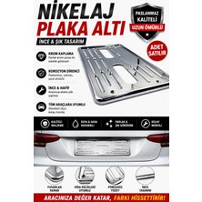 PINUKS Plaka Altı Nikelaj Ince Kare  Aksesuar Dünyası