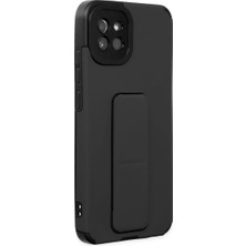 Aslanoğlu Store Samsung Galaxy A03 Kılıf Mega Standlı Silikon - Siyah