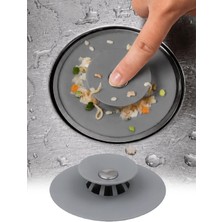 Omilife Silikon Lavabo Evye Süzgeci Tıkaç Saç Tutucu Gider Koruyucu Banyo Mutfak 9 cm
