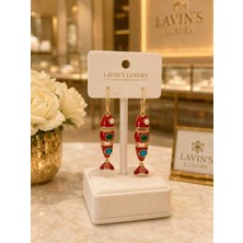 Lavin’s Luxury Ruby Fish Charm Küpe