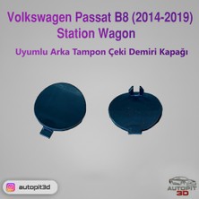 AutoPit 3D Volkswagen Passat B8 (2014-2019) Station Wagon Uyumlu Arka Tampon Çeki Demiri Kapağı
