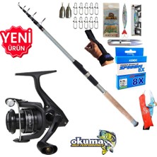 Okuma Revenger RV-3000A 270CM 60-120GR Carbo-X Tele Spin Olta Takımı Seti