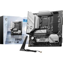 MSI Msı B760M Project Zero Wi-Fi Intel LGA1700 Ddr5 Micro Atx Anakart Outlet