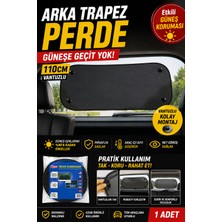 PINUKS Perde Arka Trapez Siyah Vantuzlu 110CM Aksesuar Dünyası
