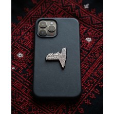 Zaytoon Filistin Haritası Içinde Arapça Atasöz ve Yanında Fislistin Yazısı Telefon Sticker Arka Süs A300133
