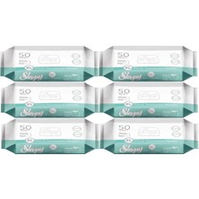 Sleepy Hasta Vücut Temizleme Islak Mendil Havlu 50 Yaprak Xl (6 Lı Set)