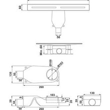 Hafele Streamline Duş Kanalı Yatay 800 mm Paslanmaz Çelik