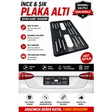PINUKS Plaka Altı Siyah Ince Kare  Aksesuar Dünyası