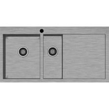 Hafele Novara PLUS02 Eviye 1000X510 mm Fırçalı Sağ