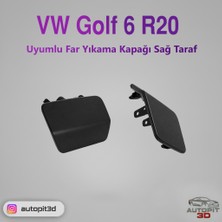 AutoPit 3D Volkswagen Golf 6 R / R20 (2009-2013) Uyumlu Ön Tampon Far Yıkama Kapağı Sağ Taraf