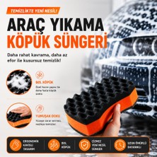 Polham Yeni Nesil Araç Yıkama Köpük Süngeri Çizmez Sünger, Bol Köpük Üreten Yumuşak Dokulu Temizlik Süngeri