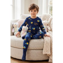 Pina Kids Erkek Çocuk Pamuklu Desenli Pijama Takım TKM1019