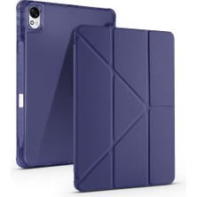 AktarMobile Huawei MatePad 11.5 2025 / 2026 uyumlu Kılıf Kalem Bölmeli Tri Folding Standlı Arkası Silikon Kapak