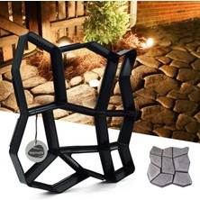 Taşmatik Zemin Kaplama Kalıbı 42X40 cm Darbelere Dayanıklı Bahçe Taş Kalıp Beton Kalıbı