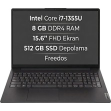 Lenovo V15 83A100KXTR Intel Core I7 1355U 8gb Ram 512GB SSD 15.6" FreeDOS Notebook