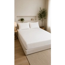 Pamuva Çift Kişilik Lastikli Çarşaf Takımı 2 Adet Yastık Kılıflı 50X70 | 160X200+30 | %100 Pamuk