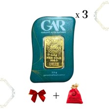 Gar 3 Adet 2,5 gr 24 Ayar  995 Altın