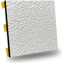 Tink Kendinden Yapışkanlı Akustik Ses ve Isı Yalıtım Paneli Keçe Dekota Leopar Desenli Beyaz 49X49 cm 21 Adet (5 M²)
