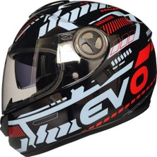 FR913 Evo Kırmızı Motosiklet Kaskı Güneş Vizörlü Full Face Kask