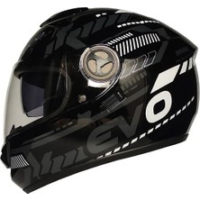 FR913 Evo Beyaz Motosiklet Kaskı Güneş Vizörlü Full Face Kask