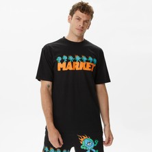 Market Keep Going Erkek Siyah T-Shirt