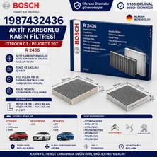 Bosch Orijinal 1987432436 1609428180 Polen Kabin Filtresi Citroen Peugeot Uyumlu