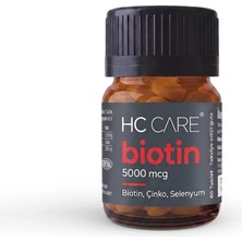 Hc Care 60 Tablet Saç Vitamini - Biotin, Çinko, Selenyum ile Tüm Saçlar İçin Takviye Edici Gıda