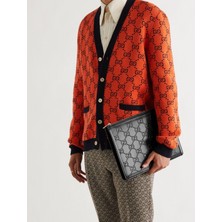 Gucci Logo Kabartmalı Delikli Deri Çanta