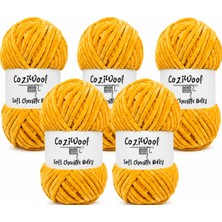 Kadife El Örgü Ipliği Soft Chenille Bulky 5'li Paket, 5X100 Gr. 120 Mt. %100 Mikro Polyester