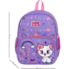 Waddell Lila Kedi Desenli Anaokulu Kreş Sırt Çantası 24101
