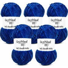 Kadife El Örgü Ipliği Soft Chenille Bulky 5'li Paket, 5X100 Gr. 120 Mt. %100 Mikro Polyester