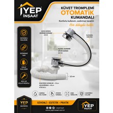 Yep İnşaat Küvet Tromplemi Kumandalı Otomatik Küvet Jakuzi Sifonu Stoplu