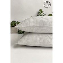 Vessino Home Seranova Bordürlü 2 Adet 50X70 Yastık Kılıfı %100 Pamuk Kapaklı Otel Tipi Dayanıklı
