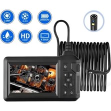 Akıllı Bayi VTN-008 Ekranlı Çift Kameralı 10 mt Sert Kablo Yılan Endoskop Kamera 8 mm 4.3 Inc