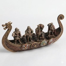 Wise Wıse Viking Savaş Gemisi 28,5 cm Dekoratif Obje – Poliresin Tarihi Gemi Modeli