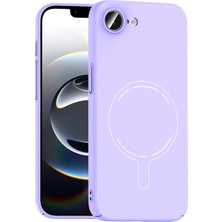Case 4u Apple iPhone 17E Kılıf M-Safe Şarj Özellikli Kamera Korumalı  Elio Sert Pc Kapak Lila