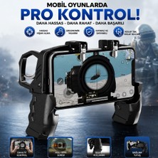 Polham Tetikli Telefon Oyun Kolu, Pubg Free Fire Call Of Duty Için Ergonomik Oyun Kontrol Aparatı, 4.7-6.7 Inç Telefon Uyumlu