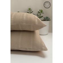 Vessino Home Seranova Bordürlü 2 Adet 50X70 Yastık Kılıfı %100 Pamuk Kapaklı Otel Tipi Dayanıklı