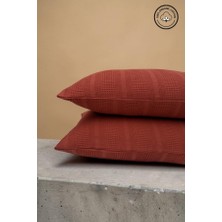 Vessino Home Seranova Bordürlü 2 Adet 50X70 Yastık Kılıfı %100 Pamuk Kapaklı Otel Tipi Dayanıklı