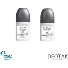 Deotak Invisible Roll-On Deodorant 35 ml Erkekler İçin Etkili Koku Koruma  2 Adet