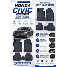 Solveks Honda Civic 2012  Model Uyumlu 5d Araca Özel Oto Paspas Premium Serisi