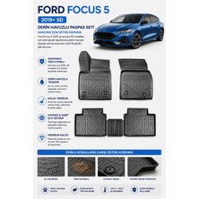 Solveks Ford Focus 5 2019-..  Model Uyumlu 5d Araca Özel Oto Paspas Premium Serisi