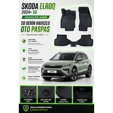Solveks Skoda Elroq 2024  Model Uyumlu 5d Araca Özel Oto Paspas Premium Serisi