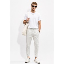 Vena Jake Beli Lastikli Parça Boya Lyocell Chino Pantolon-Taş