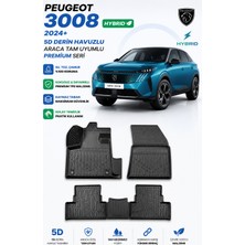 Solveks Peugeot  3008 Hybrıd 2024-2025  Model Uyumlu 5d Araca Özel Oto Paspas Premium Serisi