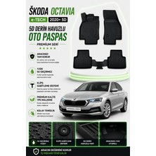 Solveks Skoda  Octavıa E-Tech 2025  Model Uyumlu 5d Araca Özel Oto Paspas Premium Serisi