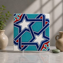 Armada Çini 20X20 cm Ac 85 Geometrik Iznik Desen Kütahya Çini Karo