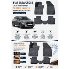 Solveks Fiat  Egea Cross 2023  Model Uyumlu 5d Araca Özel Oto Paspas Premium Serisi