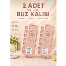 Viamart Kapaklı Silikon Buz Kalıbı 12 Bölmeli – Kolay Çıkarılabilir Kare Buz Kalıbı, Dökülme Önleyici Kapaklı